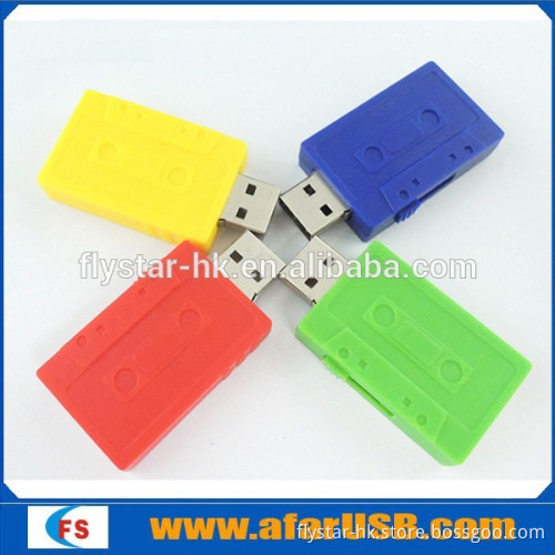 High speed cassette tap USB flash drive colorful usb cassette tap stick memory 8gb usb pendrive